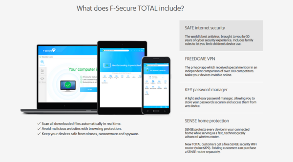 F-Secure TOTAL 1-Year / 3-Devices - Global
